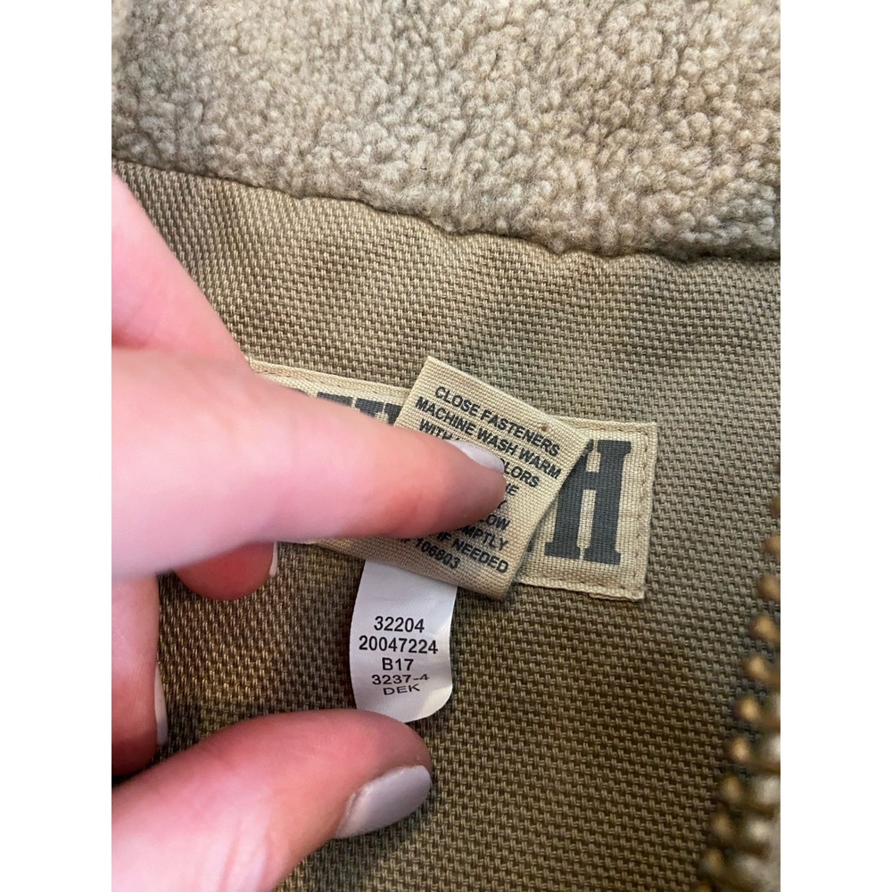 Duluth Trading Co Vest Mens XL Brown Iron Range Fire Hose Mock Neck Berber - Picture 6 of 8